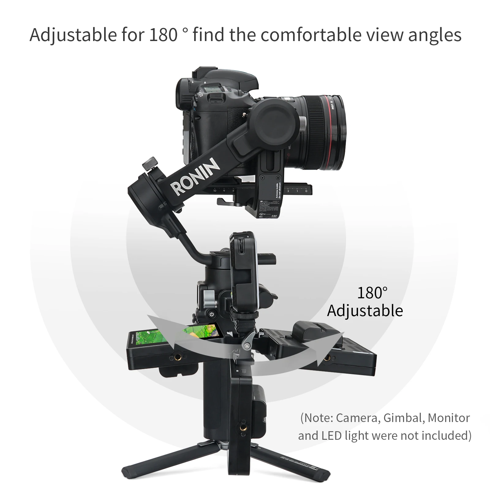 Andycine Регулируемая фотовспышка для DJI RS 2 и RSC 2 ручной карданный подвес с зажимом NATO, винт 1/4 дюйма 3/8 дюйма, крепление холодного башмака