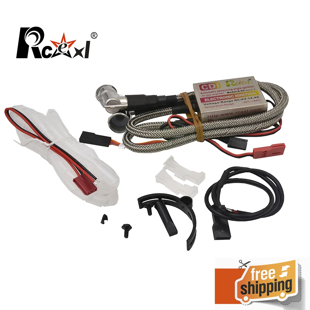 Rcexl Twin Cylinders CDI Ignitions for CM6 10MM 90 or 120 Degree DLE111 Compatible