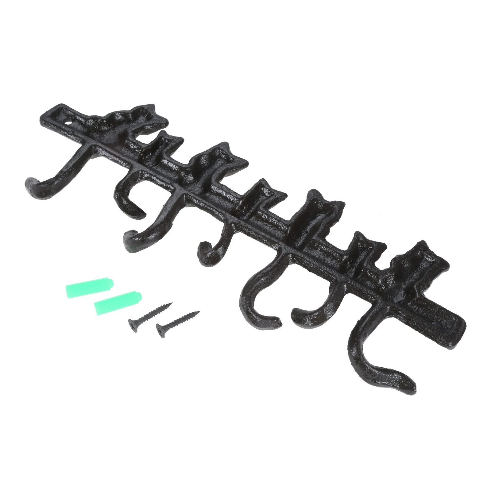 7 in 1 Cats Hooks Iron Cute Vintage Hangers Hanging Keys Holder Housekeeper Wall Hallway Bathroom Kitchen Creative Home Decor