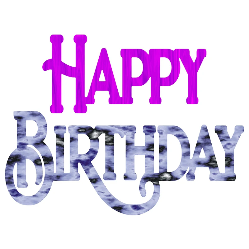 2022 New Arrival Metal Happy Birthday Phrase Word Letter Cutting Dies for Scrapbooking Greeting Card Making Stencils Paper Craft