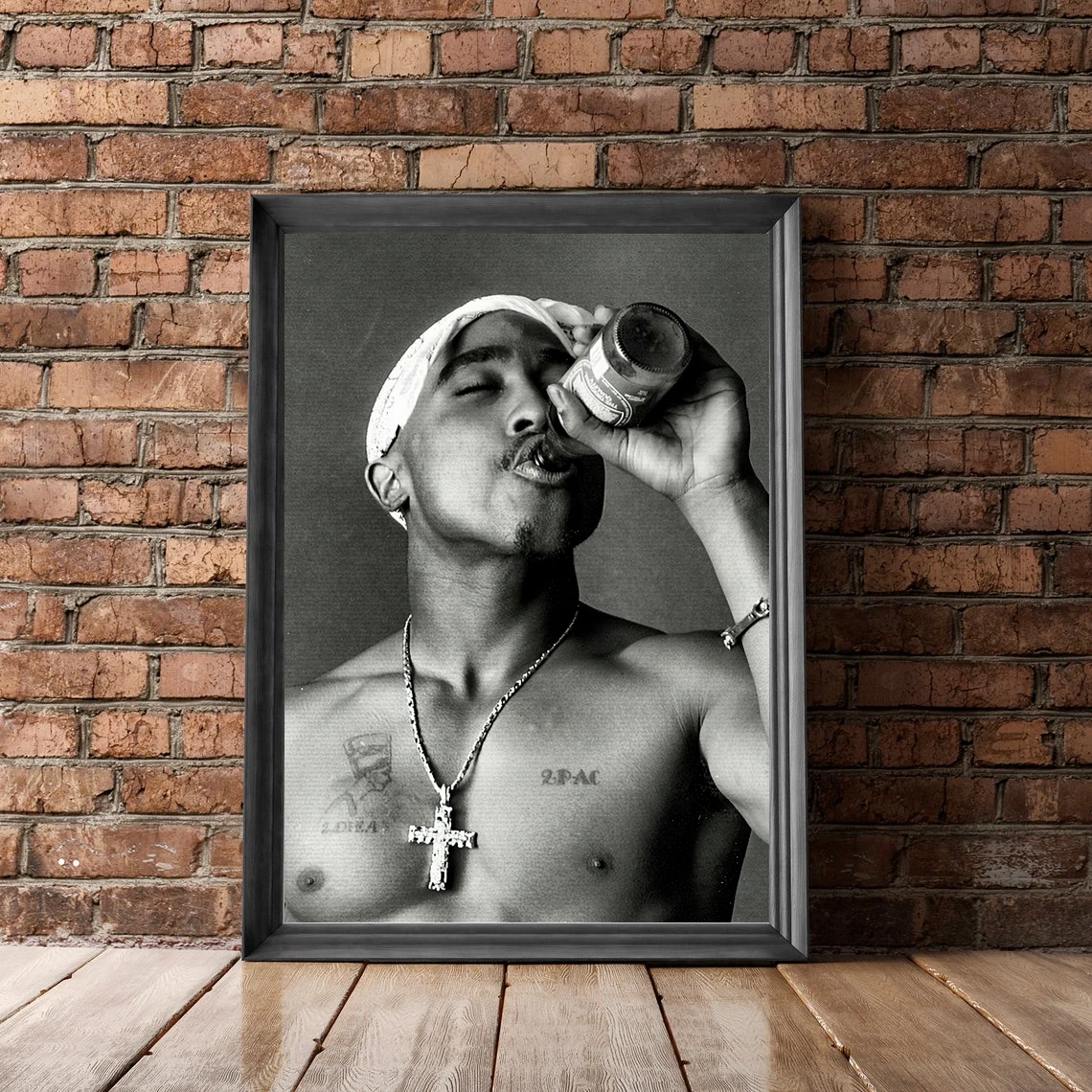 Tupac Shakur Music Album Canvas Poster Hip Hop Rapper Pop Music Star Home Wall Painting Decoration (No Frame)