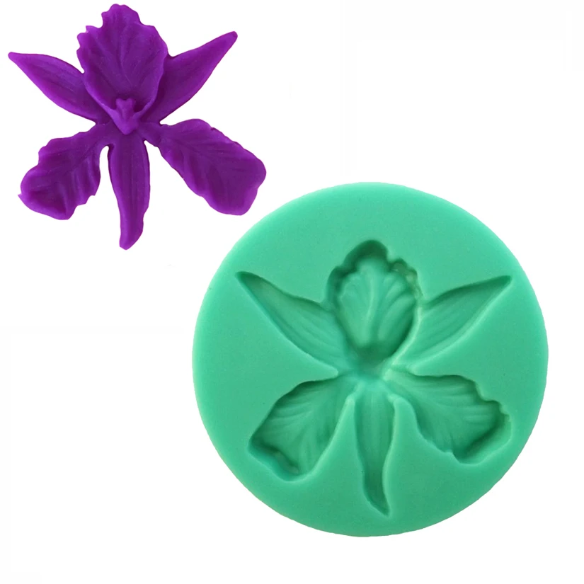 Orchid Shapes Silicone Cake Chocolate Candy Jello Fondant Cake Decorating Mold Tools