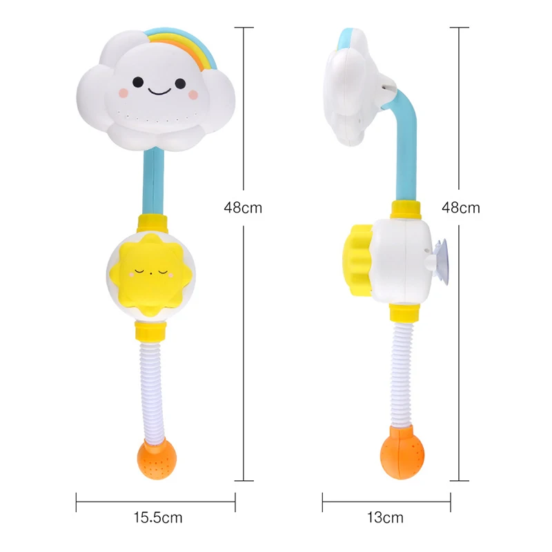 Baby Bath Toys Cloud Bathtub Showers Bathing Spouts Suckers Folding Faucet Children Bath Toys Cute Spray Shower Kids Gift