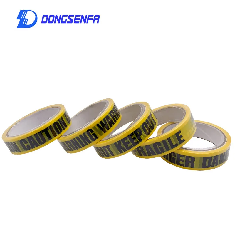 1/Roll 24mm*25m Warning Tape Danger Caution Fragile Barrier Remind Work Safety Adhesive Tapes DIY Sticker For Mall Store School