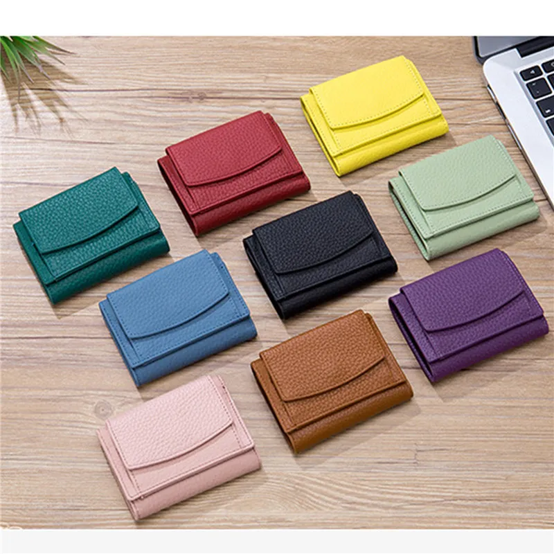 

Trendy Women Classic PU Leather Purses Female Cowhide Wallets Lady Small Coin Pocket Card Holder Mini Money Bag Portable Clutch