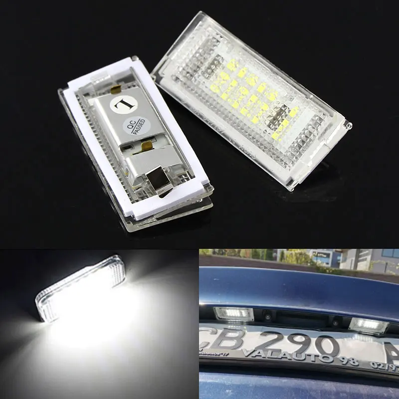 Luz Led para matrícula, luz trasera automática Canbus, bombillas LED blancas para E46 4D 5D Touring 1998-2005 OEM, 2 uds. # 51138236269