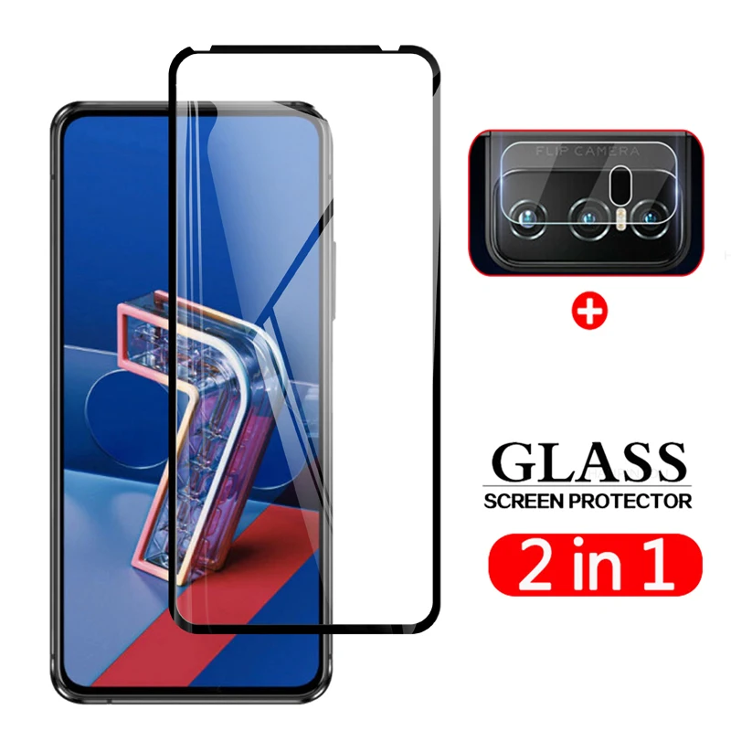 2 In 1 Back Camera Lens Film & Screen Protector Protective Tempered Glass For Asus Zenfone 7 Pro ZS671KS ZS670KS 6.67