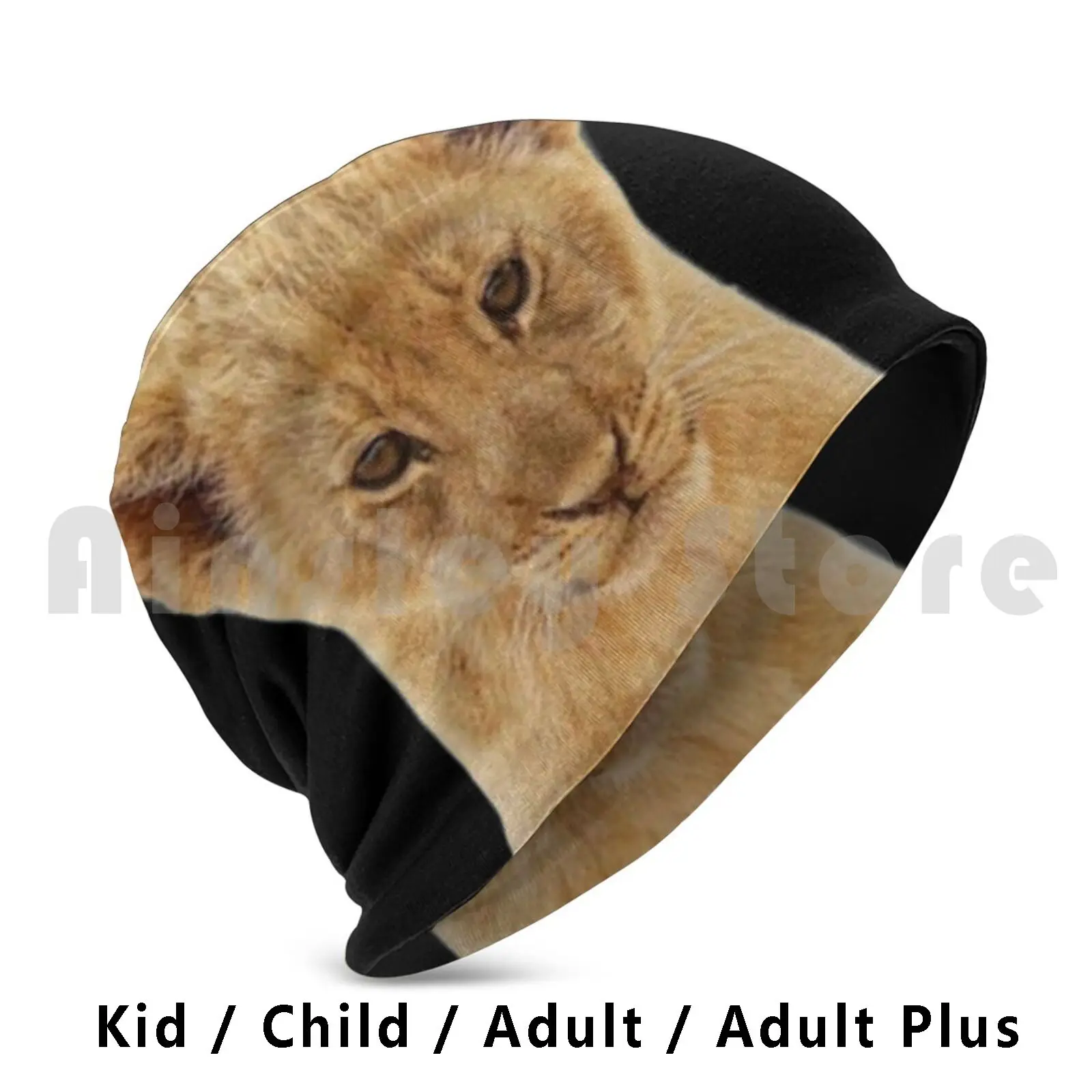 Lion Cub Beanies Pullover Cap Comfortable Lion Cub Cute Lion Baby Lion Lioness Lion King Adorable Nature Wild Baby