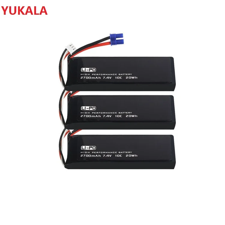 Batería Original de 7,4 V, 2700mAh, 10C, Cargador USB para H501S, H501A, H501M, H501C, X4, RC Quadcopter, piezas de repuesto, H501S-14