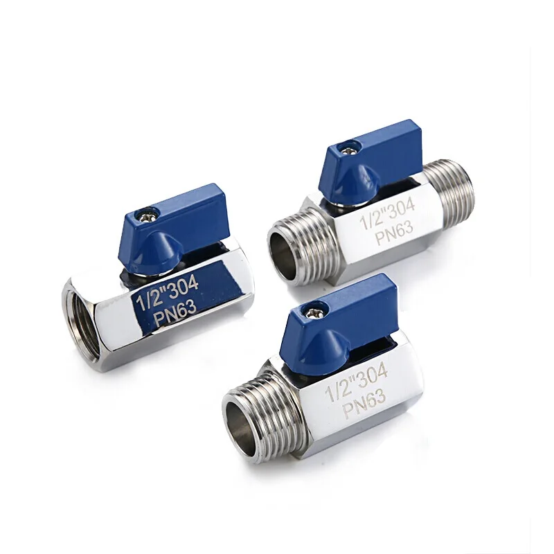 

1/8" 1/4" 3/8" 1/2" 3/4" 1" BSP Female Male Stainless Steel For Water Oil Air 2 Way Ball Valve High Pressure