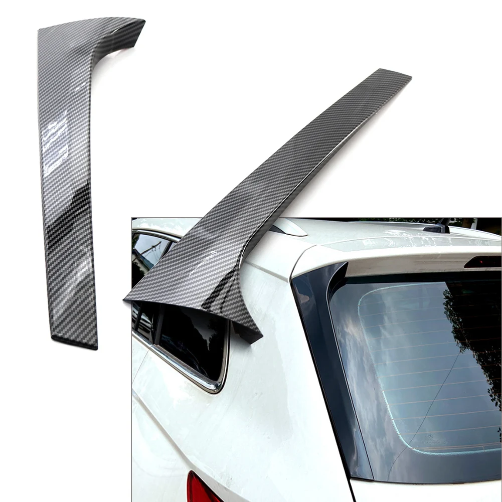 

2pcs Car Rear Window Spoiler Side Wing Trim Cover For Skoda Kodiaq 2016 2017 2018 2019 2020 Carbon Fiber ABS