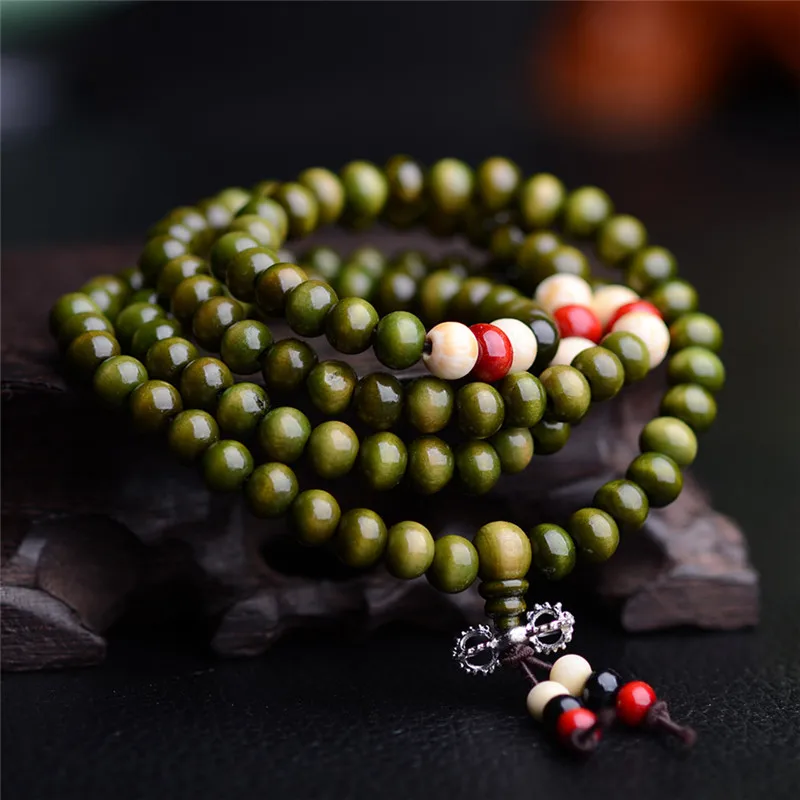 Hot Sale 108 Beads 8mm Natural Sandalwood Buddhist Buddha Wood Prayer Bead Unisex Men Bracelets & Bangles Jewelry