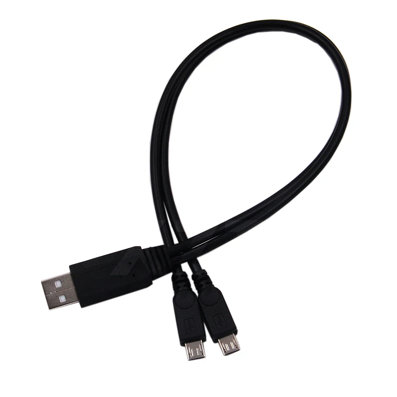 2 in 1 USB maschio a 2x Micro Y Splitter cavo di ricarica per trasferimento dati USB2.0 per smartphone Android Tablet Dual Micro USB