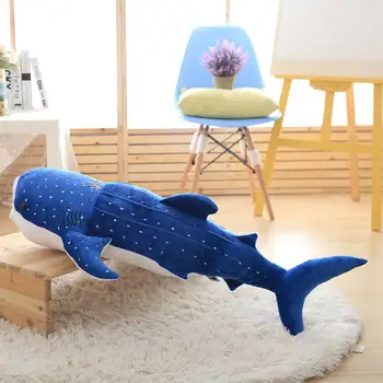 50-120公分大號新藍鯊魚毛絨玩具大魚布偶鯨魚填充動物兒童生日禮物 10 最佳銷售 鯨魚絨毛玩具 - №5