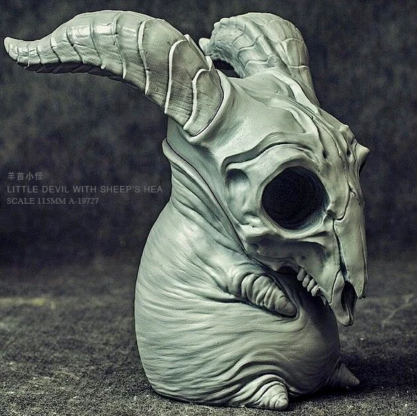 

Resin Kits CREEPYHILL Sheep head fat little monster GK resin Model self-assembled (10-15CM) A-19727