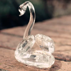 Glass Swan Collectible Statue Table Centerpiece Ornament Wedding Favors,