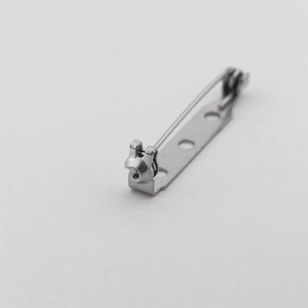 새로운 골드/청동 도금 브로치베이스 백 바 배지 홀더 안전 잠금 브로치 핀 DIY 쥬얼리 결과 쥬얼리 액세서리 20-32mm