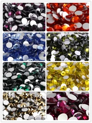 ss2~ss12 Top Quality Crystal Non Hotfix Rhinestone Super Bright Glass Strass 3D Nail Art Decoration DIY Dress Clothing