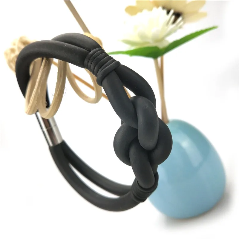 UKEBAY New Cuff Bracelets Designer Luxury Jewelry For Women Charm Bracelet Handmade Rubber Bangles Indian Bangles Bohemia Style