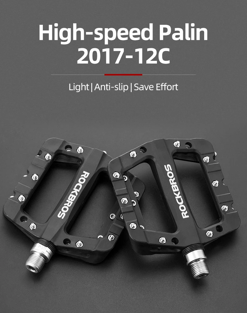 ROCKBROS Ultraleicht Dichtung Lager Fahrrad Pedale Radfahren Nylon Road bmx Mtb Pedale Flache Plattform Fahrrad Teile Zubehör – Detail 11