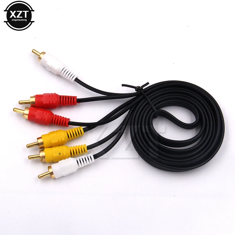 150cm 3 RCA to 3 RCA Composite Audio Video AV Cable Cord Male to Male Plug Connect TV DVD Cameras