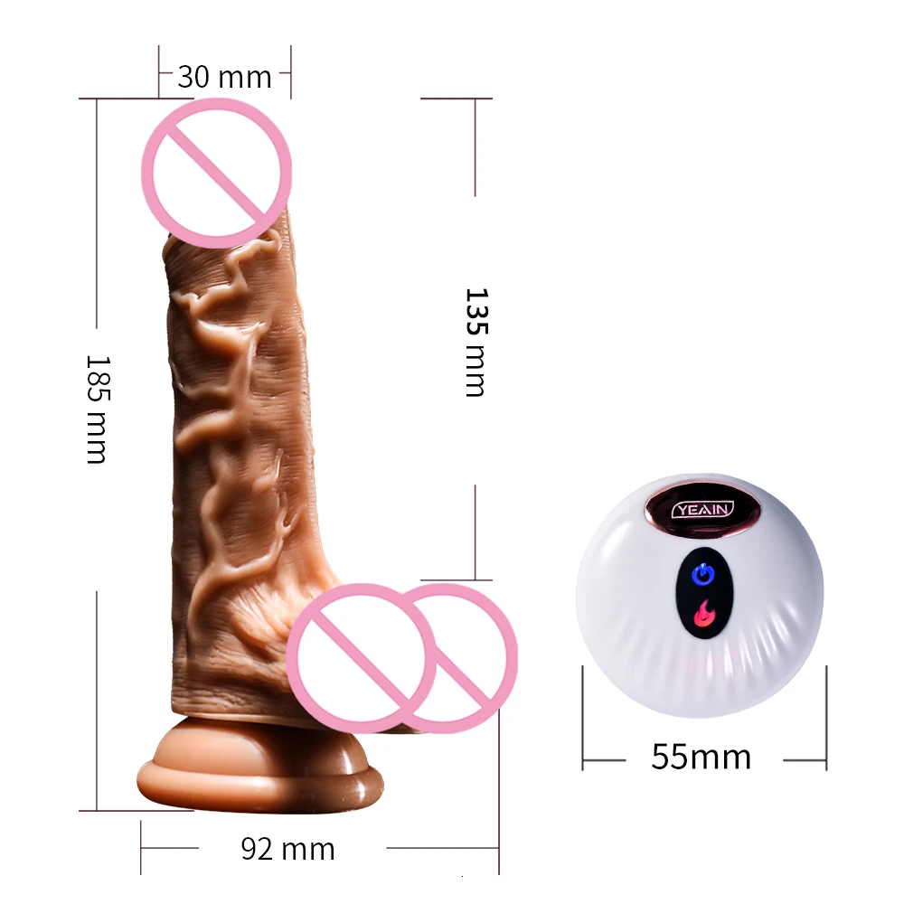 

Vibrating Dildo With 360° Rotation -Adorime 178mm 10 Powerful Vibrations Recharge Realistic Suction Cup Sex Toys For Women