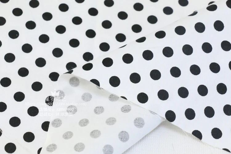 Delicate 0.8cm Polka Dot 100% cotton Fabric Quilting fabric Clothes Home Textile Bedding Sewing Doll Cloth DIY B01