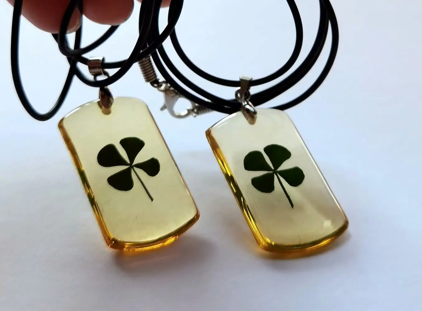 

12 pcs fashion real four leaf clover newest design charming pendant