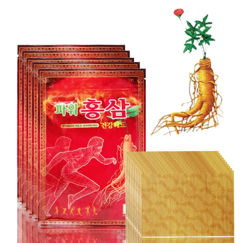 20Pcs/Lot Korea Original Red Ginseng Pain Relief Patch Treat Artritis Rheumatoid,Back,Joints,Muscle Pain Adhesive Stickers