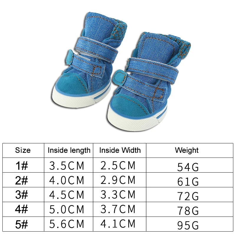 Pet Canvas Shoes Dog Boots Non Slip Rubber Sole Spring Autumn Breathable Casual Dogs Shoes Poodle Outdoor Walking Puppy Sneakers