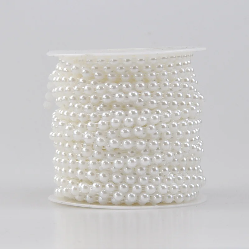 6MM Wide Hot Cotton Thread White Beige Semicircle Beads Wedding Lace Collar Neckline Trim Fabric Ribbon Bags Garment Decoration