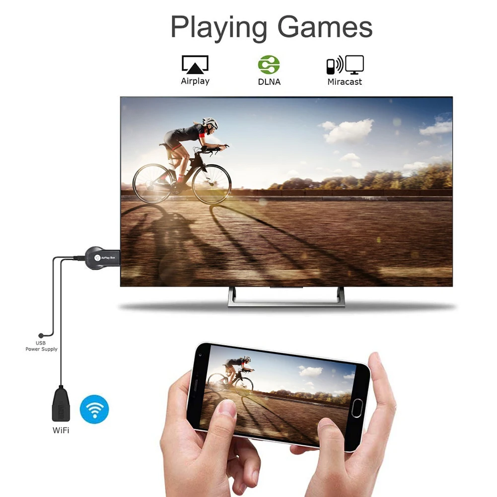 

Адаптер для телевизора Anycast M9 Plus, 2,4G, 1080P, Miracast, беспроводной, DLNA, Wi-Fi, с поддержкой Chrrom