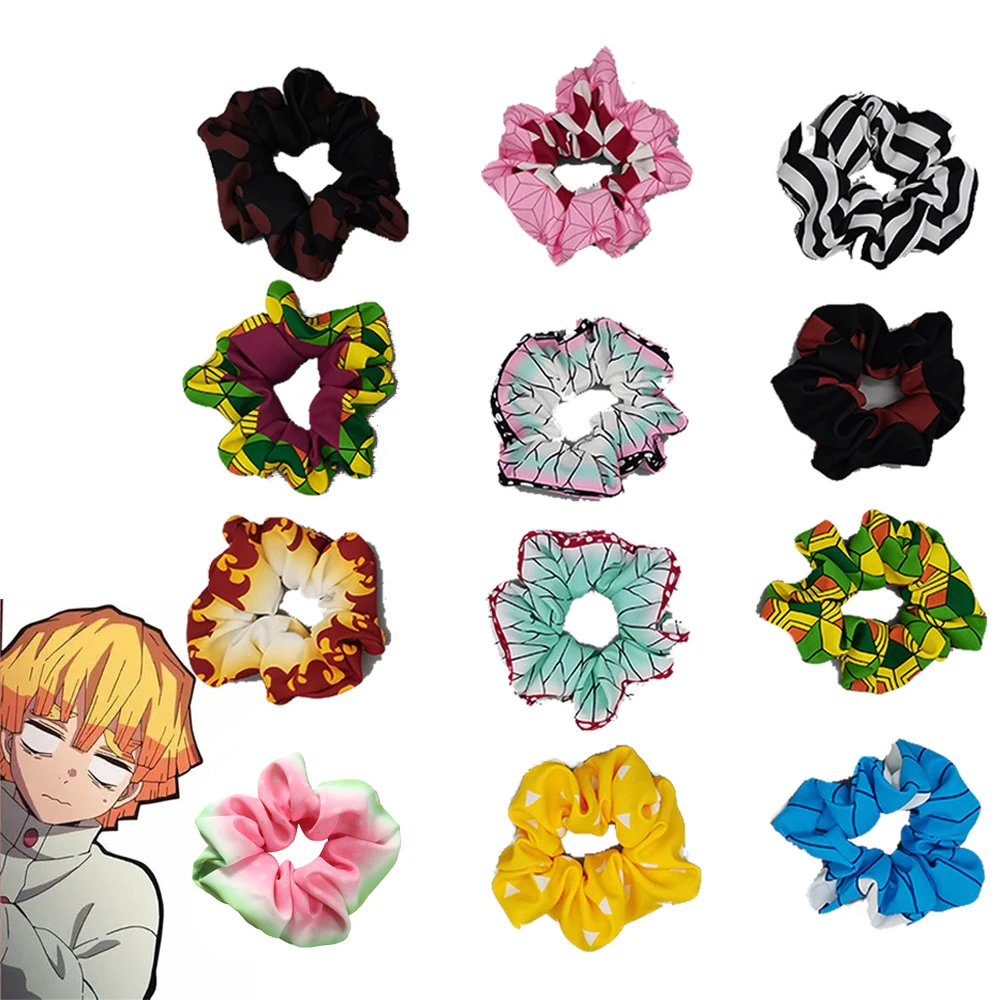 Anime Slayer Cosplay Hair Ring, Nezuko, Zenitsu, Tanjirou, Makomo, Tamayo, Moda, Acessórios de cabelo para meninas, Adereços