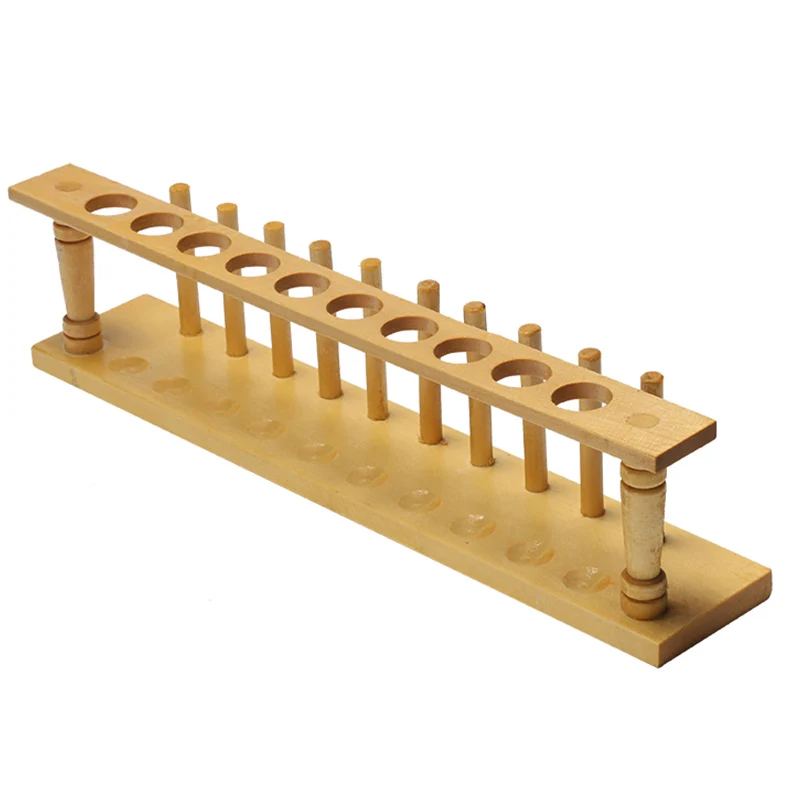 Wooden Drying Rack For Test Tubes Wooden Holder Suitable For Tube Diameter 22 mm Dry Stand 12 Well