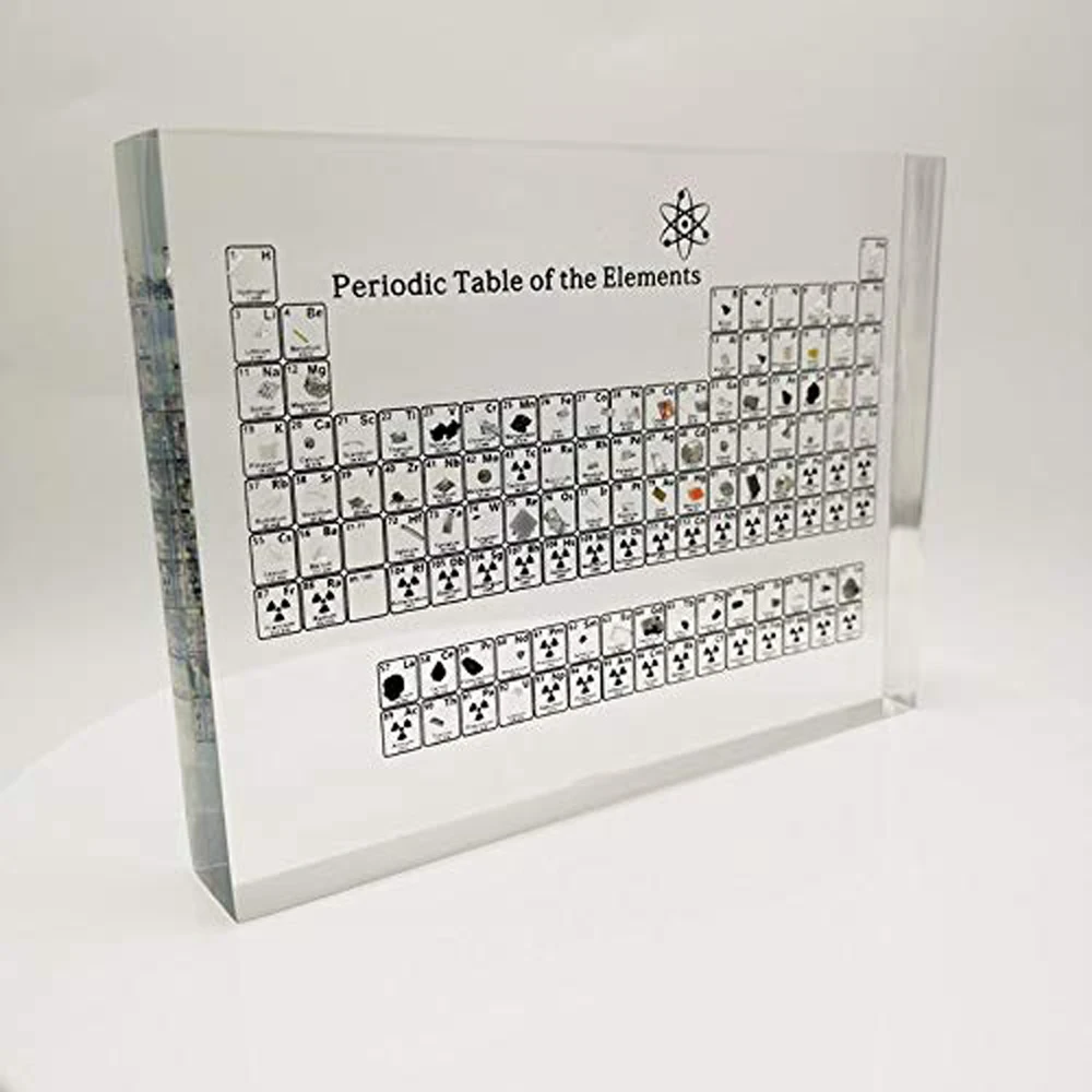 

Element Display Acrylic Periodic Table Display Kids Teaching Tool Home Decoration Crystal Chemical Element Display Kids Gift