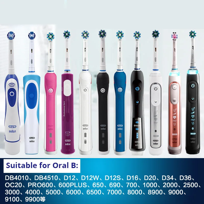 Original oral-b escova de dentes cabeças substituição 3d branco profunda precisão limpa para adulto oral care oralb escovas de dentes elétricas