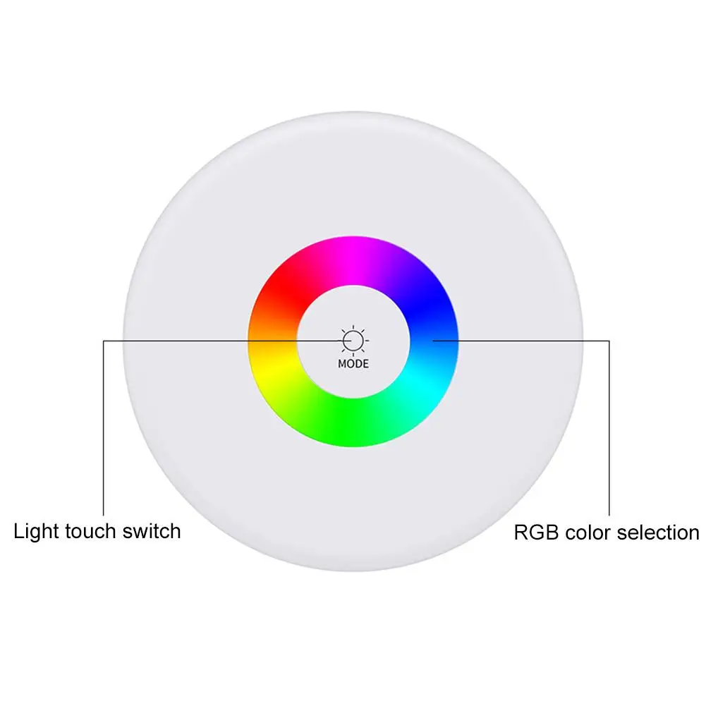 Lámpara LED de noche con Control táctil, atenuador inteligente, regulable, RGB, cambio de Color, recargable