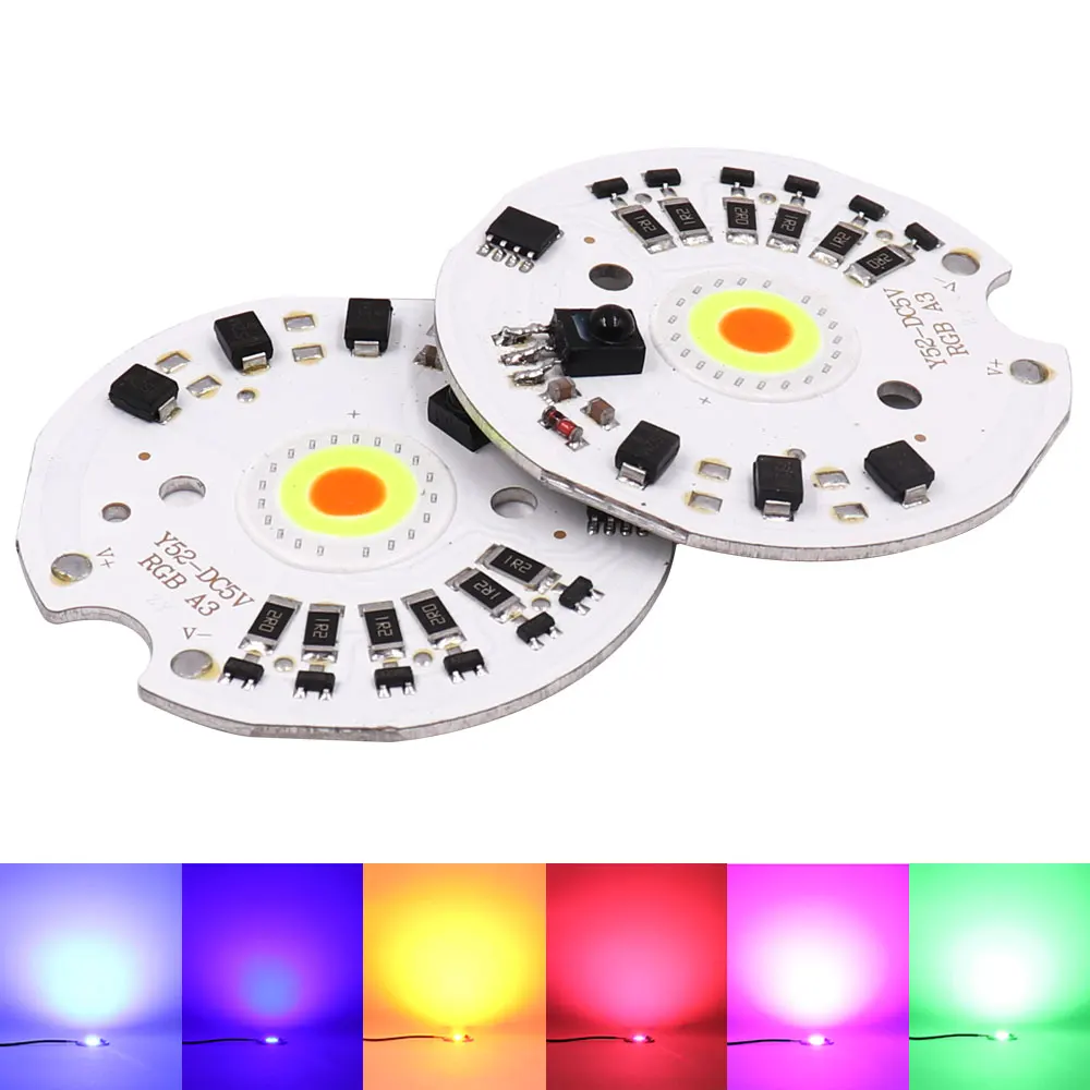 Sunset Projector Lamp LED COB Chip with Remote Control Dimmer 52mm Round COB Colorful Lamp for Decoration Bulb