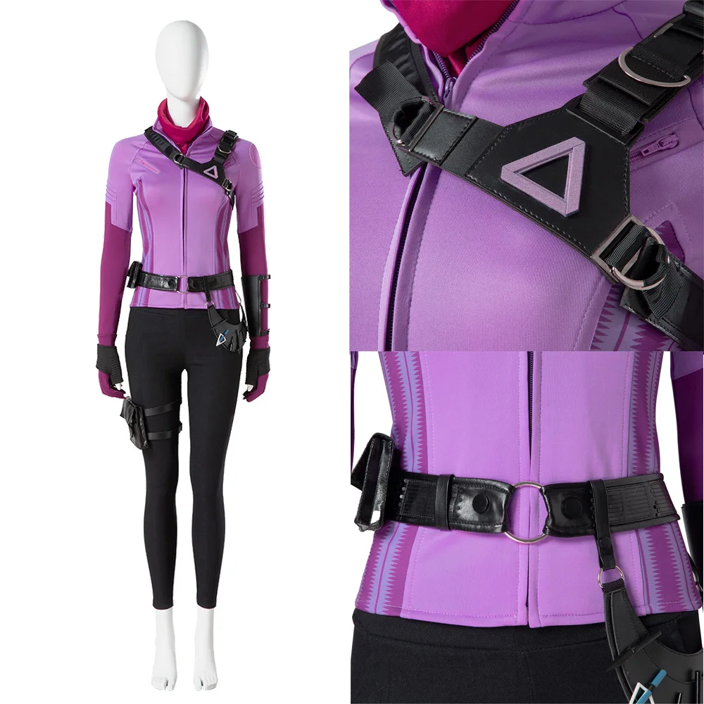 

Superhero Female Hawkeye Kate Bishop Cosplay Costume Women Outfit for Halloween Party Show Custom Made