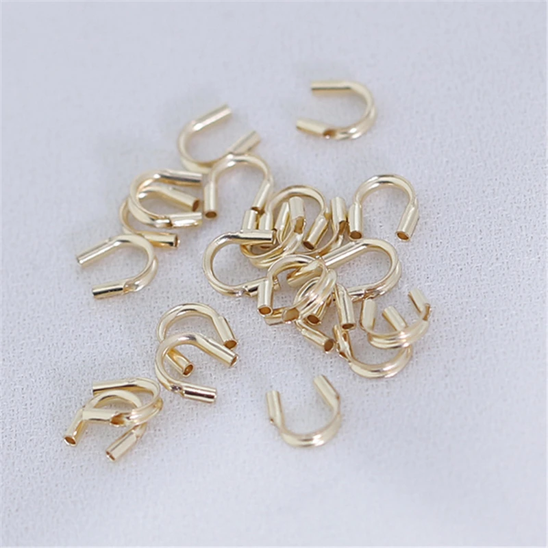 14K Gold Filled Kabel-Drahtschützer für Schmuckherstellung, handgemachtes DIY-Zubehör, Goldschmuckkomponenten – Detail 17
