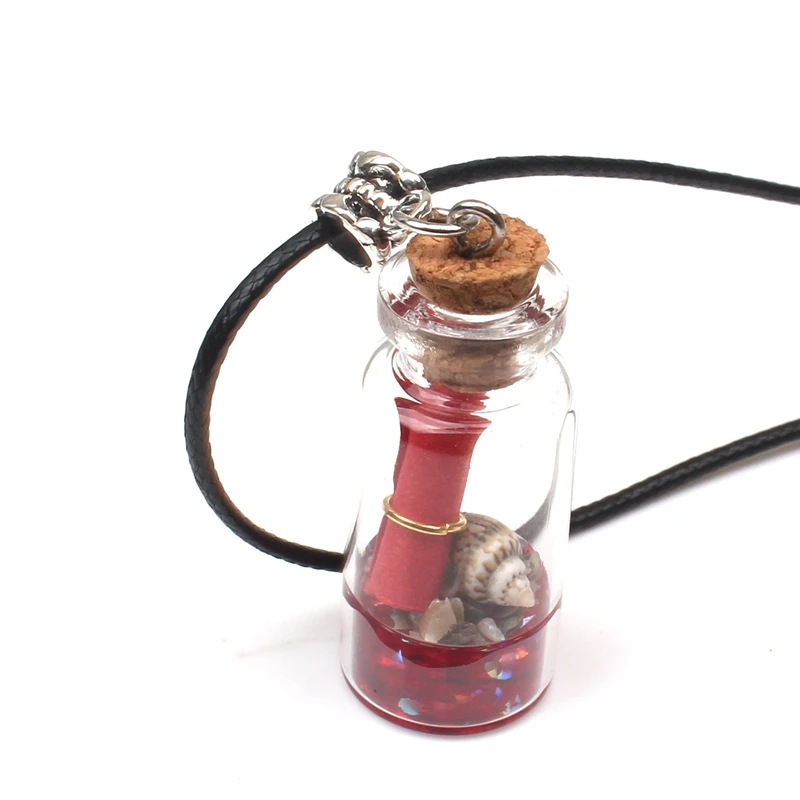 Nuovo amante creativo che desidera bottiglia colorata Drift Bottle collana catena regolabile ragazza, miglior regalo di compleanno