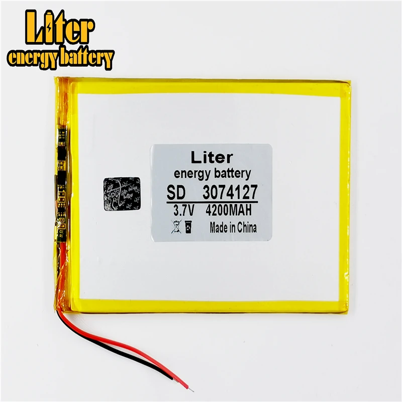 3.7V 4200 mah tablet battery brand tablet general polymer lithium battery 3074127