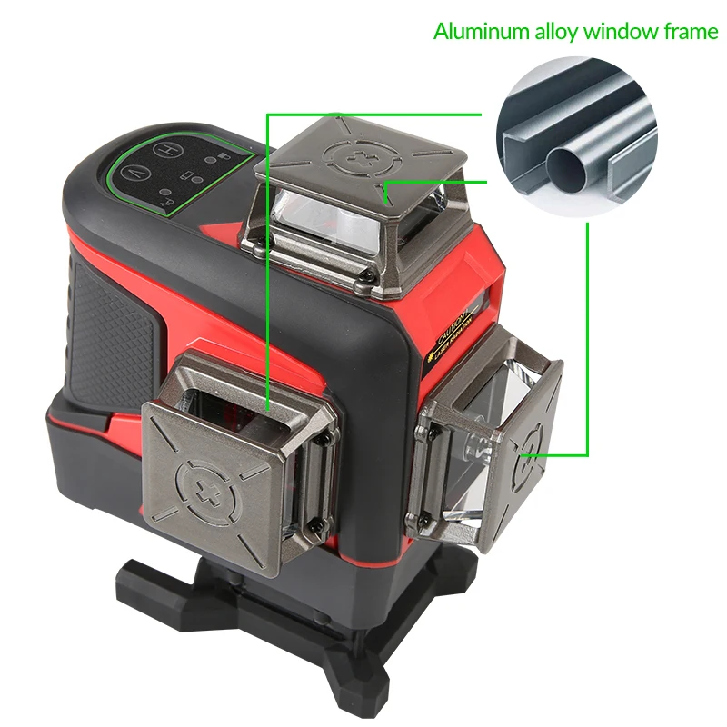 UNI-T Laser Level 3D Green 12 16 Lines 360 Horizontal Vertical Self-Leveling Cross Remote Control Nivel Professional LM576LD