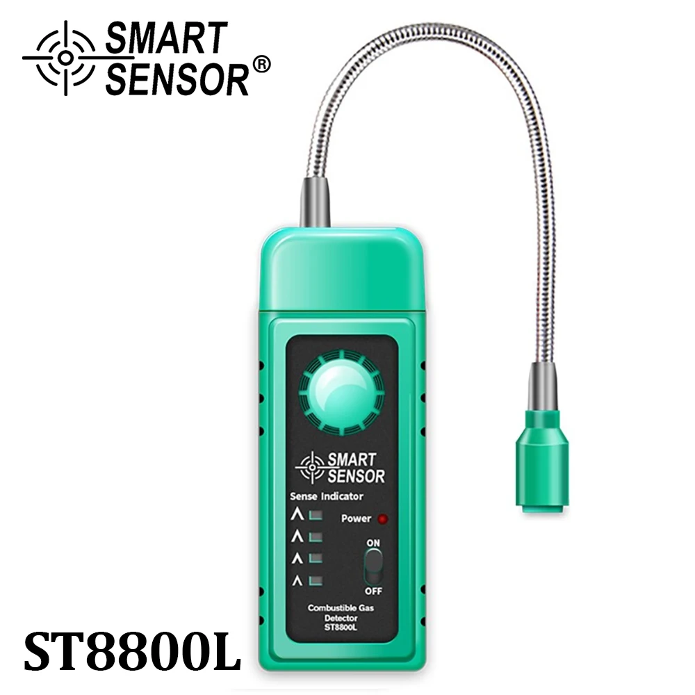 

Gas Analyzer Combustible gas detector port flammable natural gas Leak Location Determine meter Tester Sound Light Alarm ST8800L