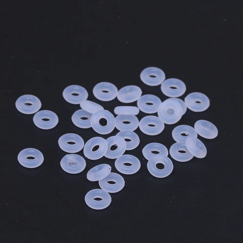 White Rubber Clip Charms Safety Stopper Beads Silicone safety non-slip hose Fits Original Brand Charm Bracelets Accessories