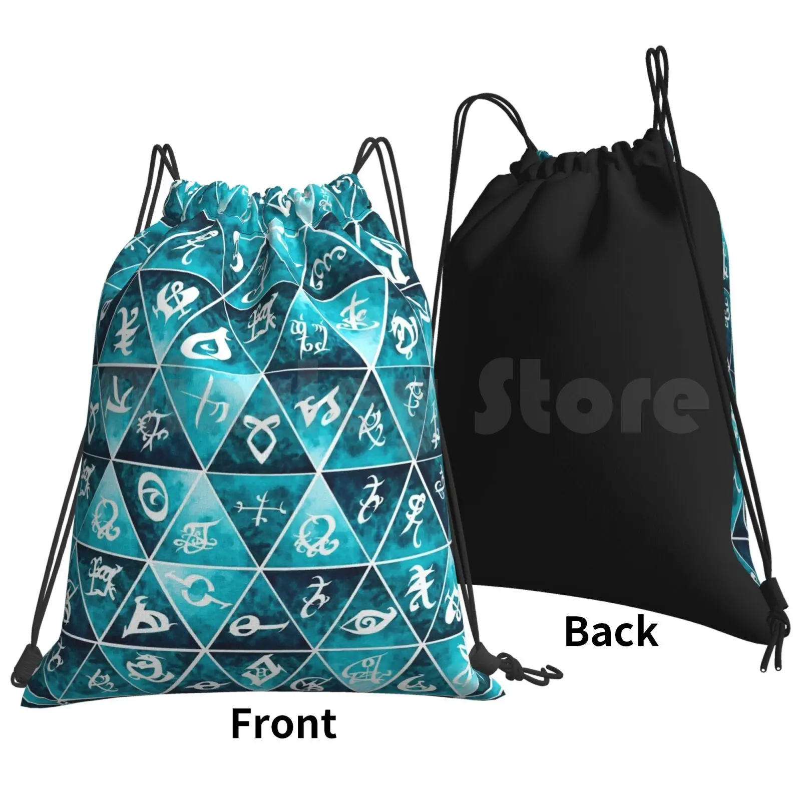 Shadowhunters Runes Mosaic Backpack Drawstring Bags Gym Bag Waterproof Shadowhunter Shadowhunters Nephilin Mortal