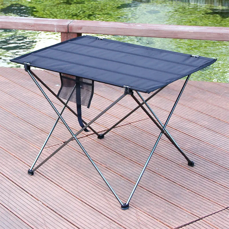 Mesa plegable para acampar al aire libre, mesa portátil para Picnic, ultraligera, antideslizante, de aleación de aluminio