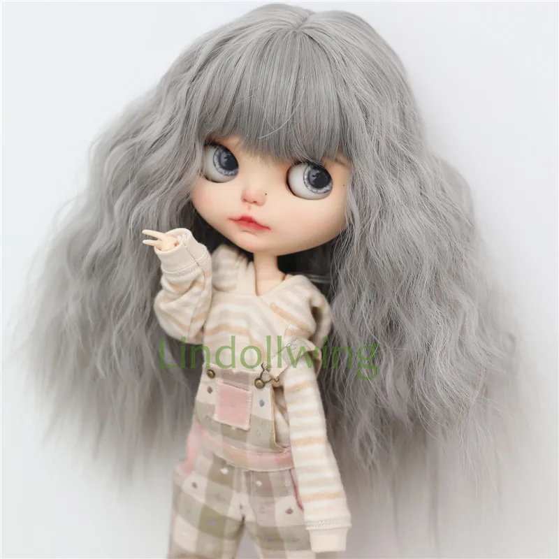 9-10 Inch Blyth Pruik Collectie Van Lange Krullend Met Pony Haar