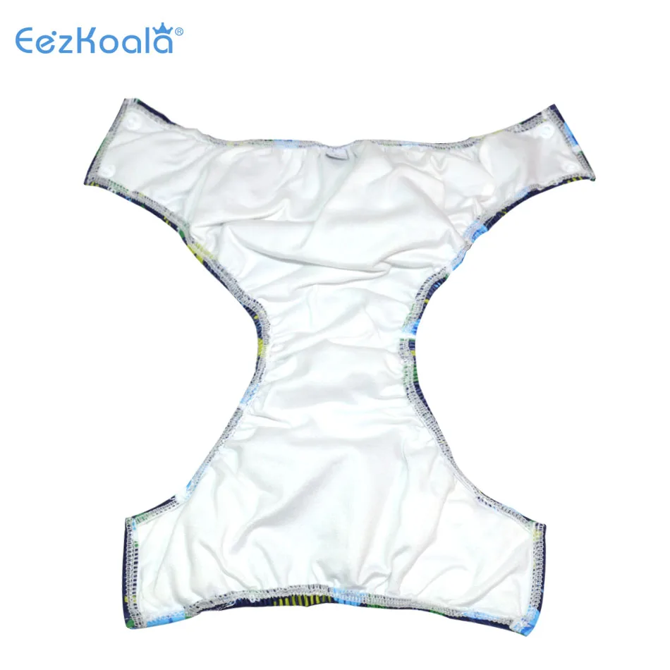 Eezkoala 2pcs Waterproof Swimming Diaper Baby Swim Nappies Reusable Cloth Diaper Swimwear for Girls Boys Printed Diapers