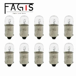 Fagis 10pcs T4W T8.5 Ba9s 12V 4W Original Turn Signal Parking Lights Clearance Lamps Reverse Bulbs Car Halogen Bulb